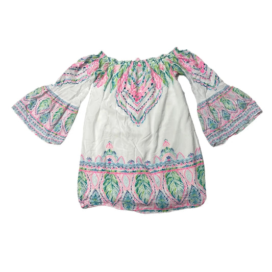 Top Long Sleeve Designer By Lilly Pulitzer In White, Size: S