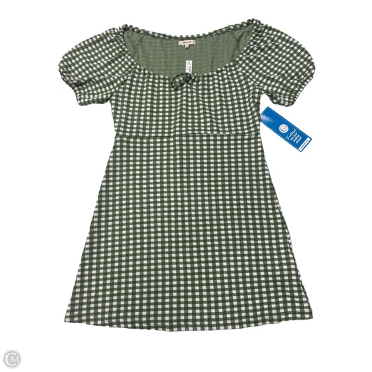 Dress Casual Short By Madewell In Green & White, Size: M
