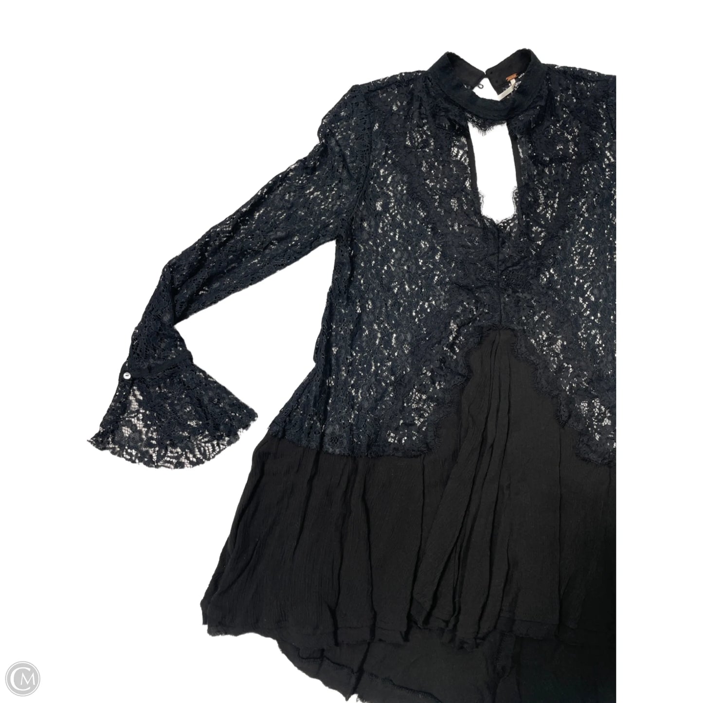 Top LS By Free People In Black, Size: Sp