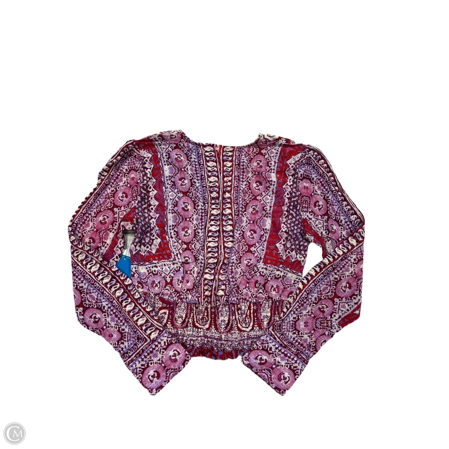 Top Long Sleeve By Free People In Purple & Red, Size: Sp