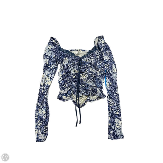 Top Long Sleeve By Free People In Blue, Size: M