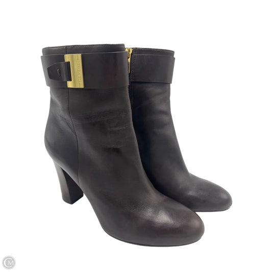 Boots Designer By Michael Kors In Brown, Size: 9