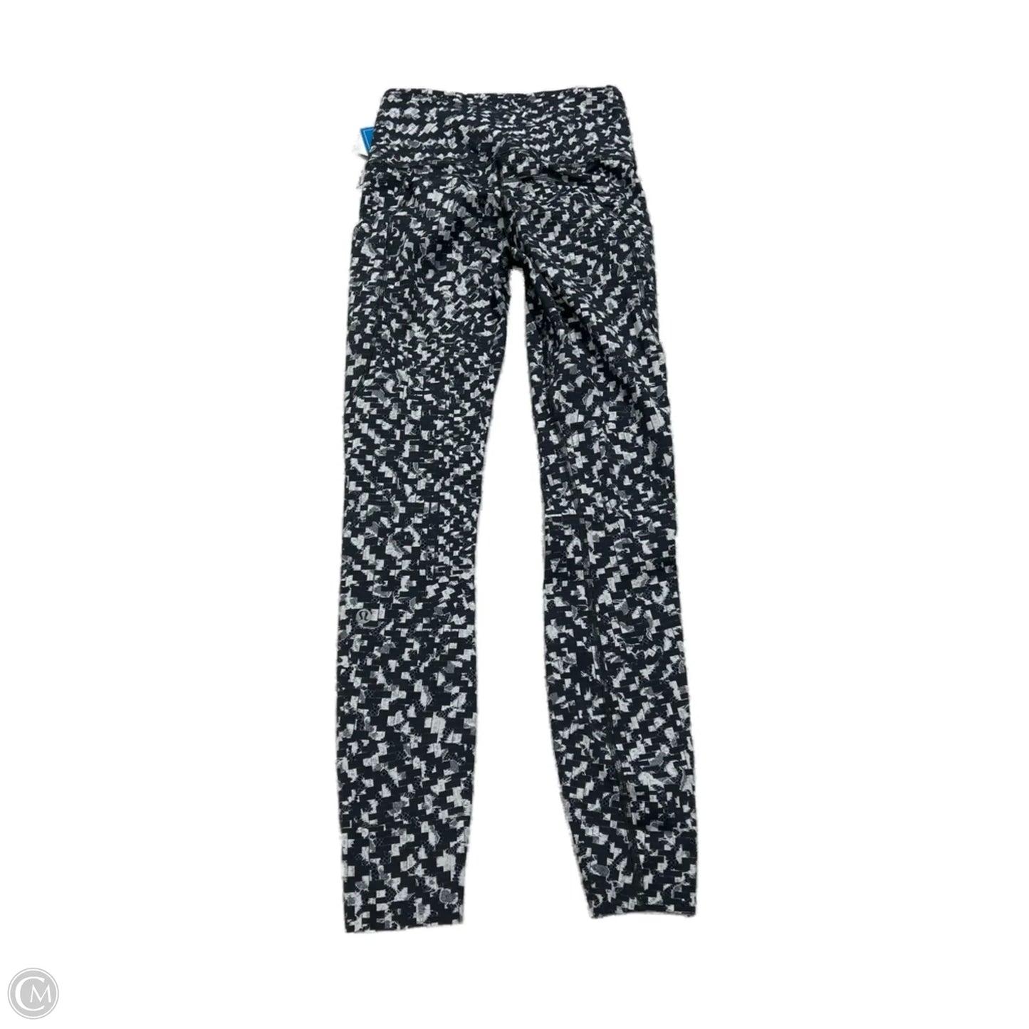 Athletic Leggings By Lululemon In Grey & White, Size: Xs