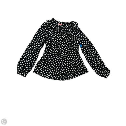 Top Long Sleeve Designer By Kate Spade In Black & White, Size: L