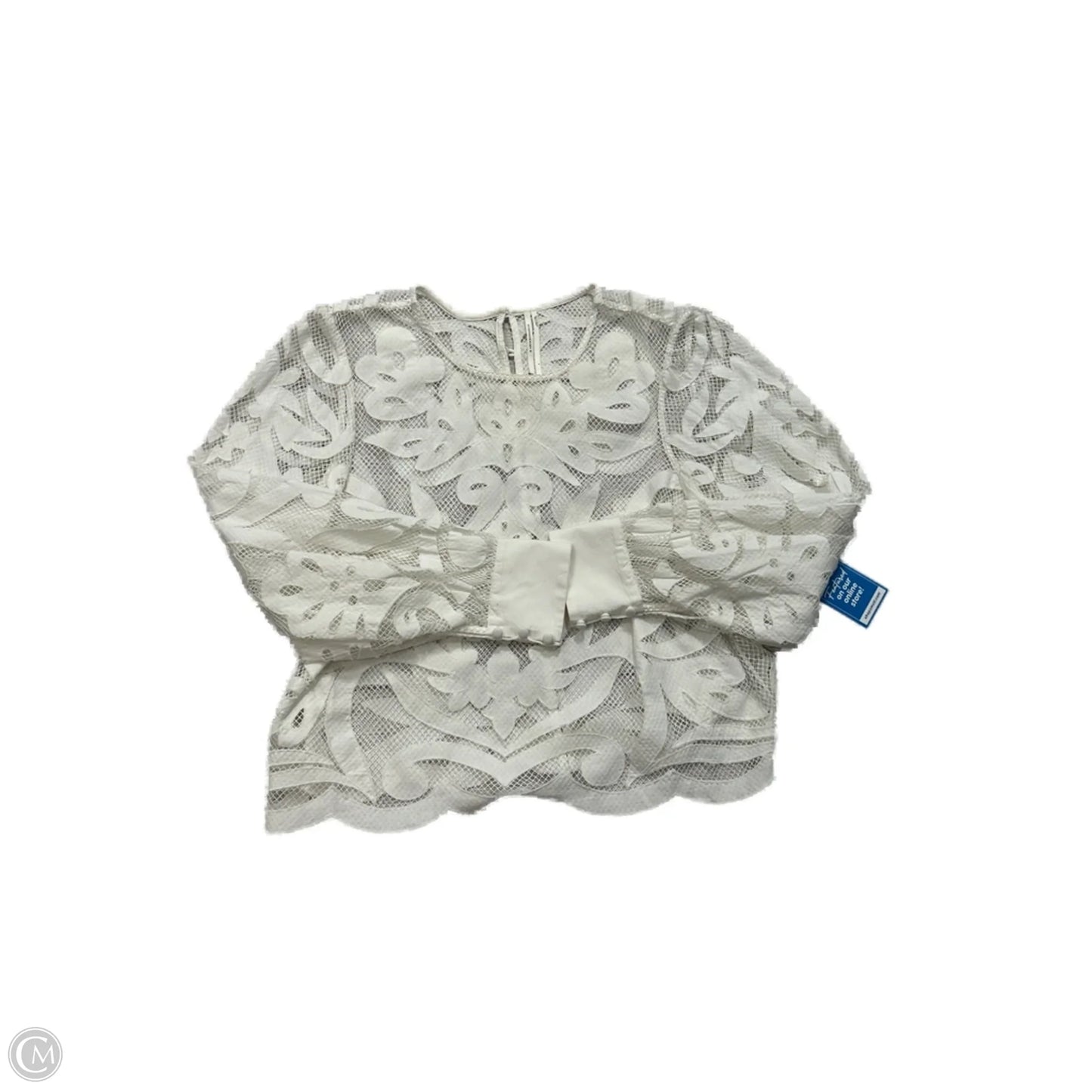 Top Long Sleeve By Anthropologie In White, Size: L