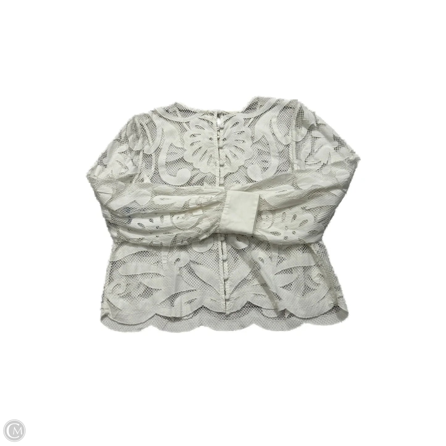 Top Long Sleeve By Anthropologie In White, Size: L