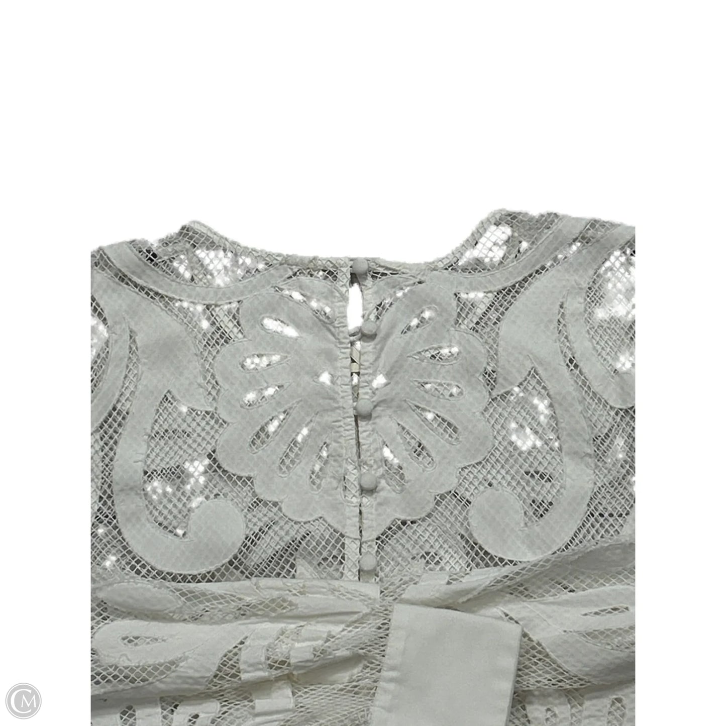 Top Long Sleeve By Anthropologie In White, Size: L