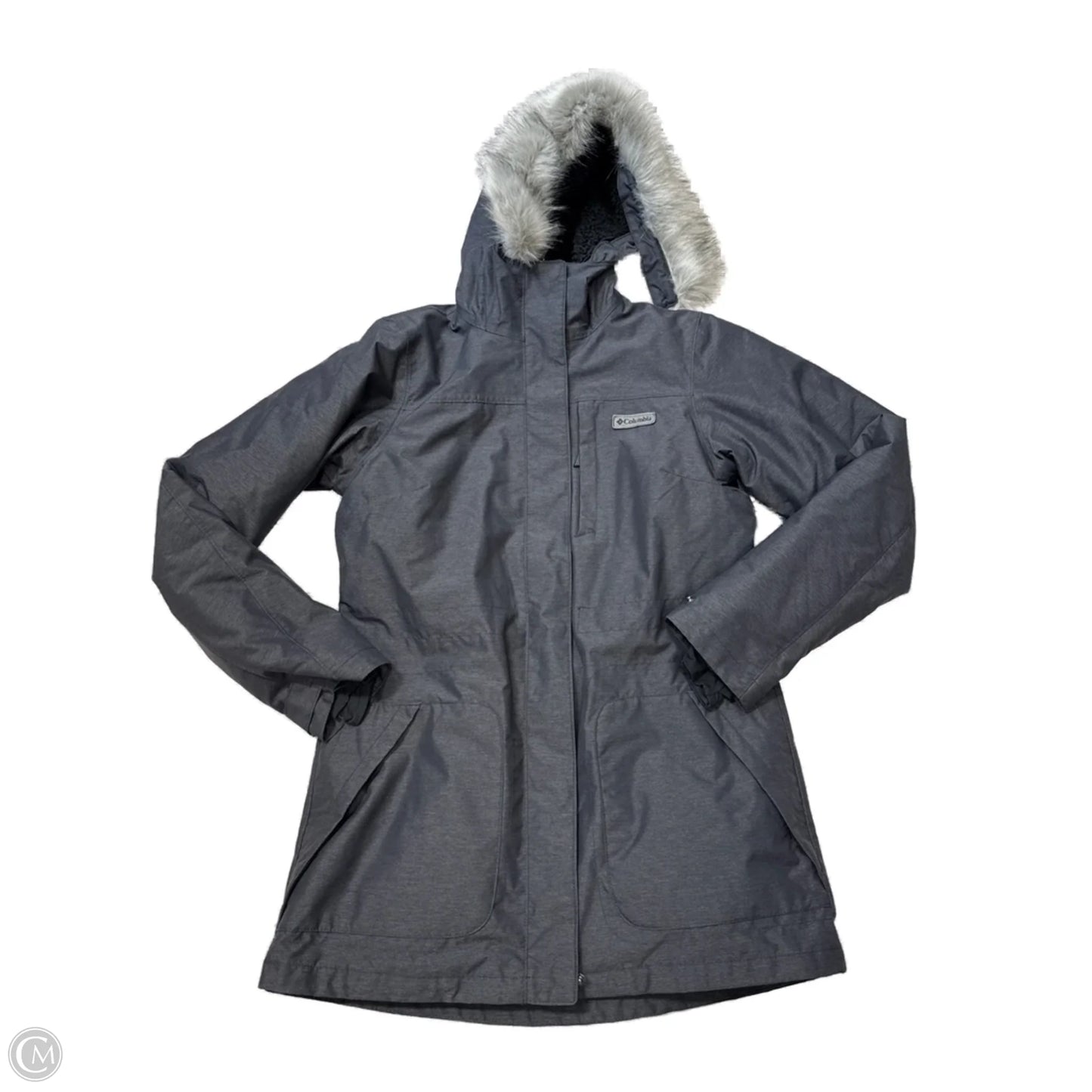 Coat Puffer & Quilted By Columbia In Grey, Size: M