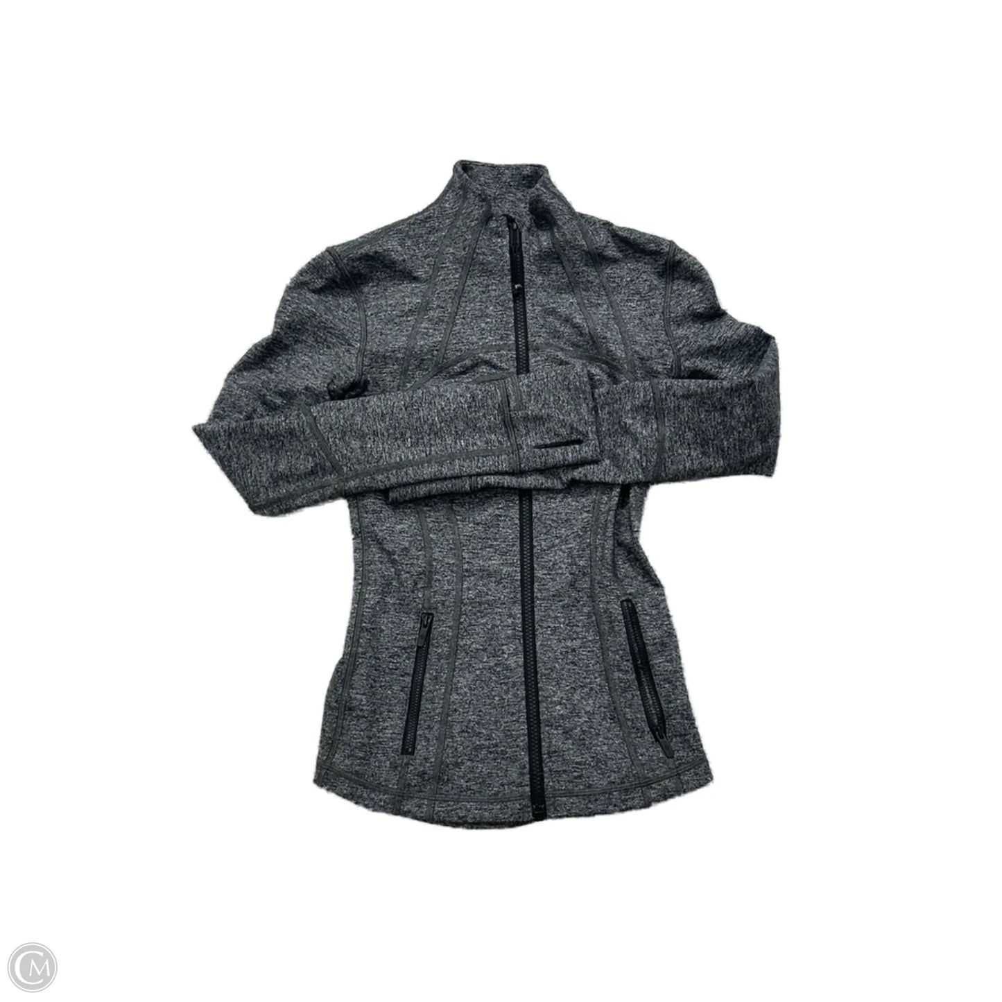 Athletic Jacket By Lululemon In Grey, Size: Xs