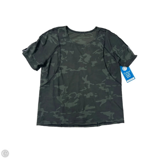 Athletic Top Short Sleeve By Lululemon In Camouflage Print, Size: Xs