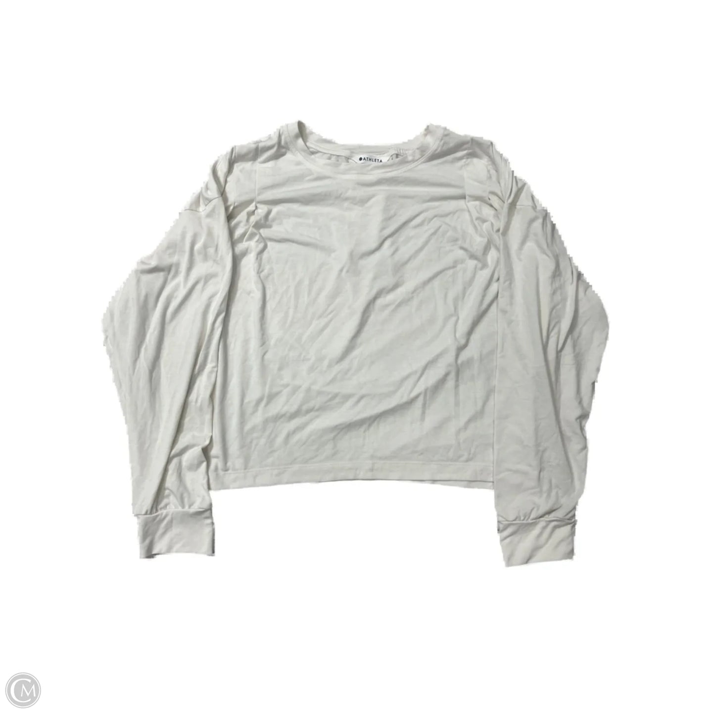 Top Long Sleeve By Athleta In White, Size: L