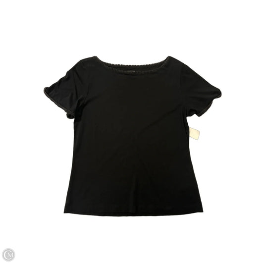 Top Short Sleeve Basic By Ann Taylor In Black, Size: M