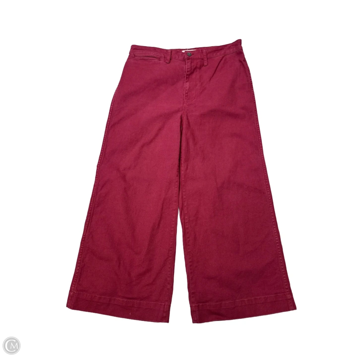 Pants Wide Leg By Madewell In Maroon, Size: 10