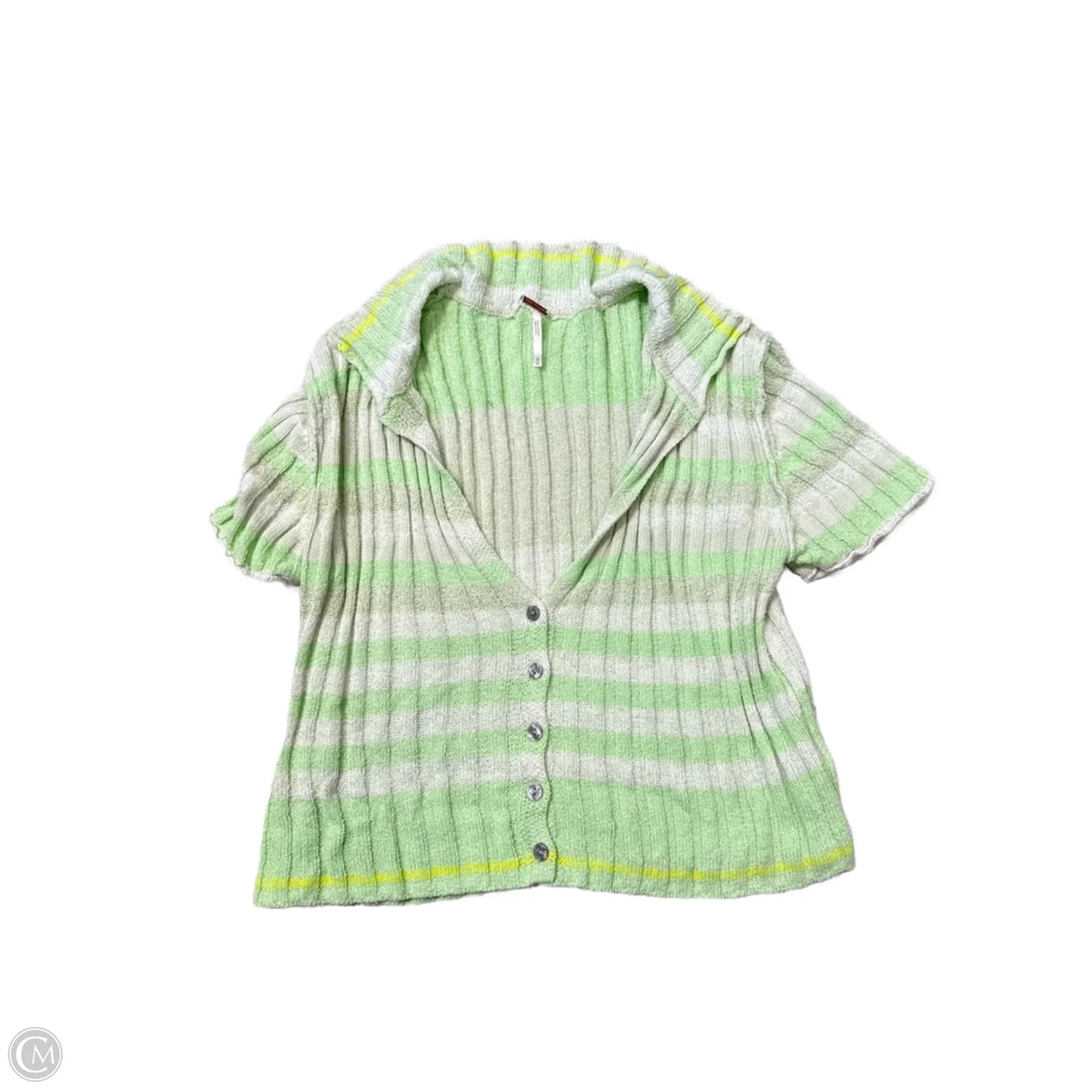 Top Short Sleeve By Free People In Striped Pattern, Size: M