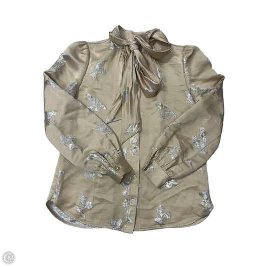 Top Long Sleeve Designer By Tory Burch In Tan, Size: S
