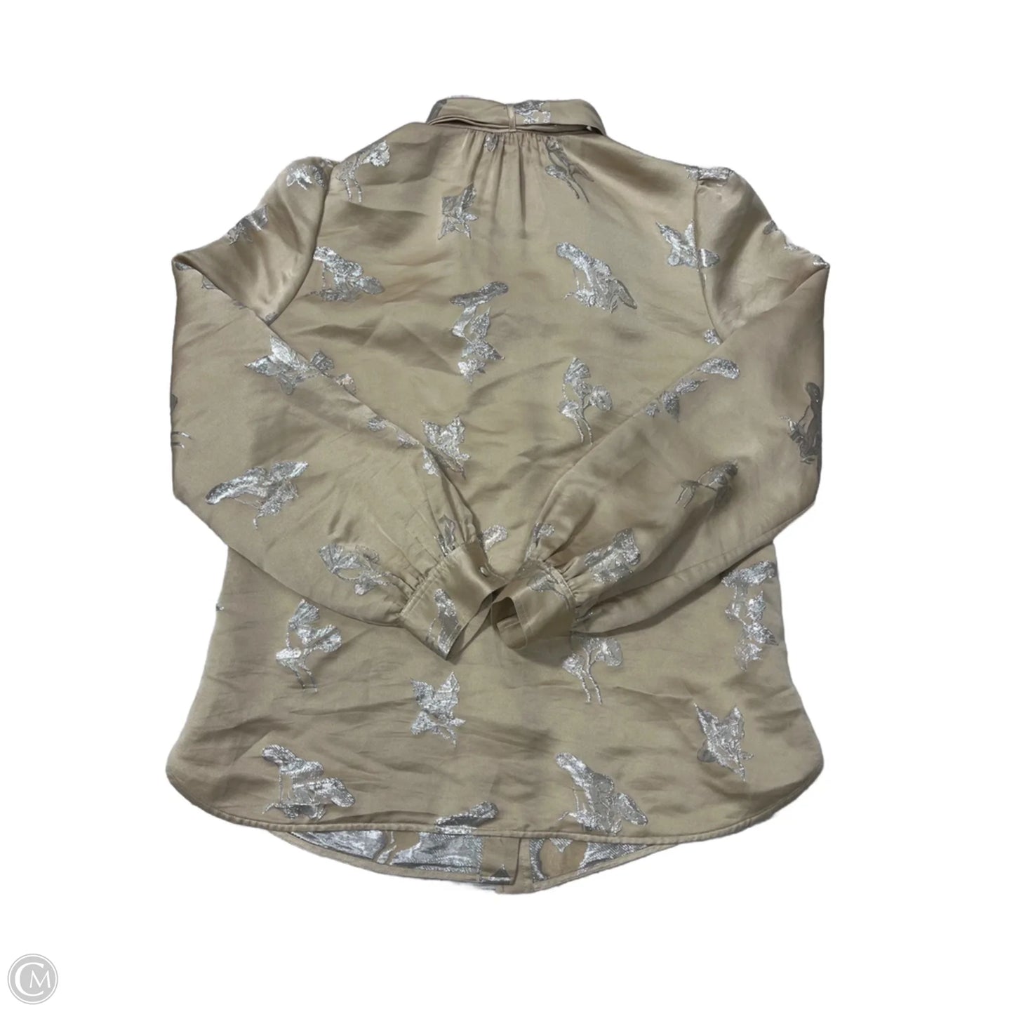 Top Long Sleeve Designer By Tory Burch In Tan, Size: S