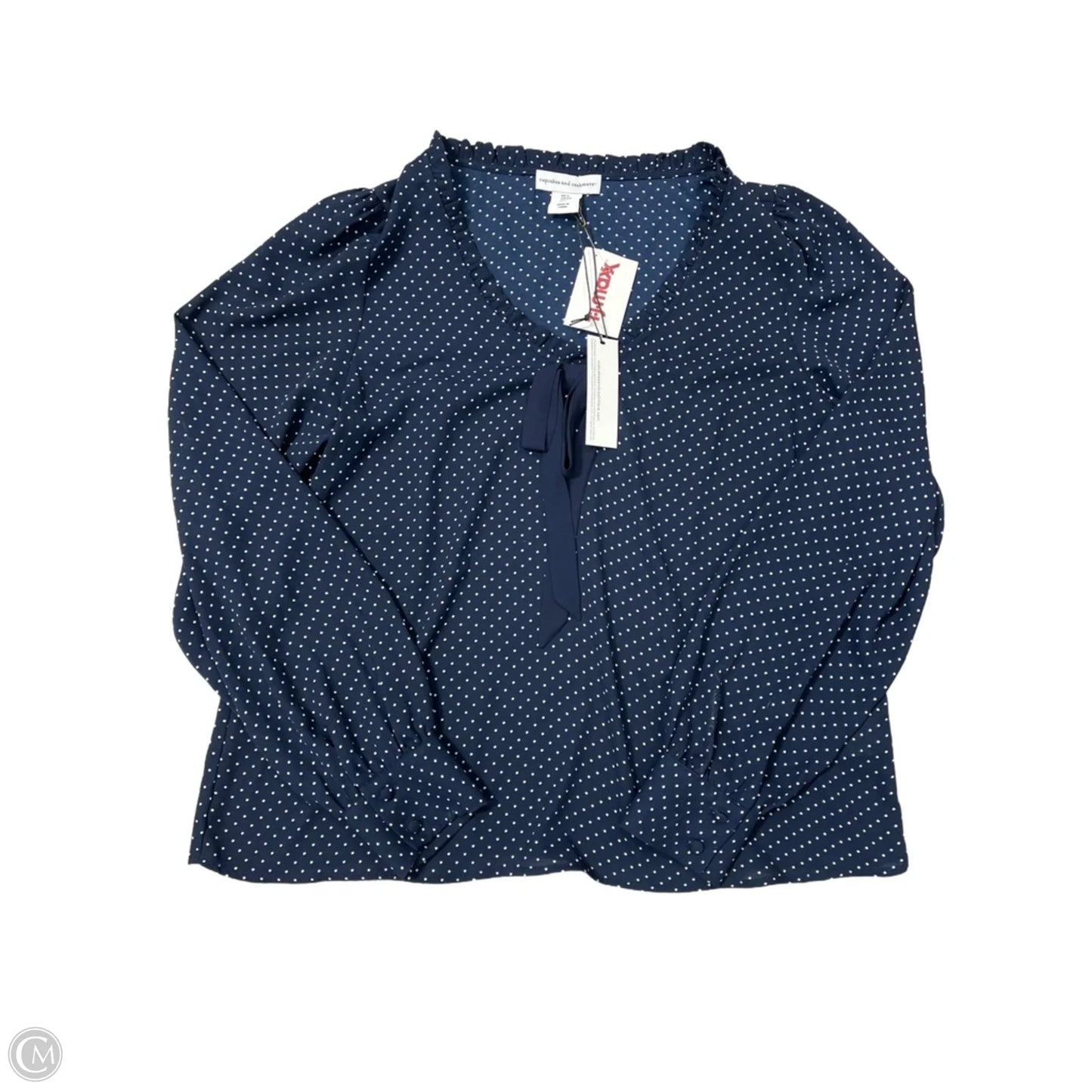 New! Top Long Sleeve By Cupcakes And Cashmere In Polkadot Pattern, Size: S