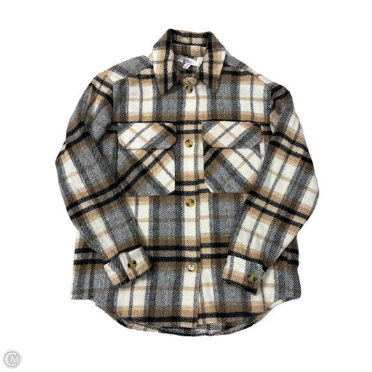 Jacket Shirt By C By One In Plaid Pattern, Size: Sp