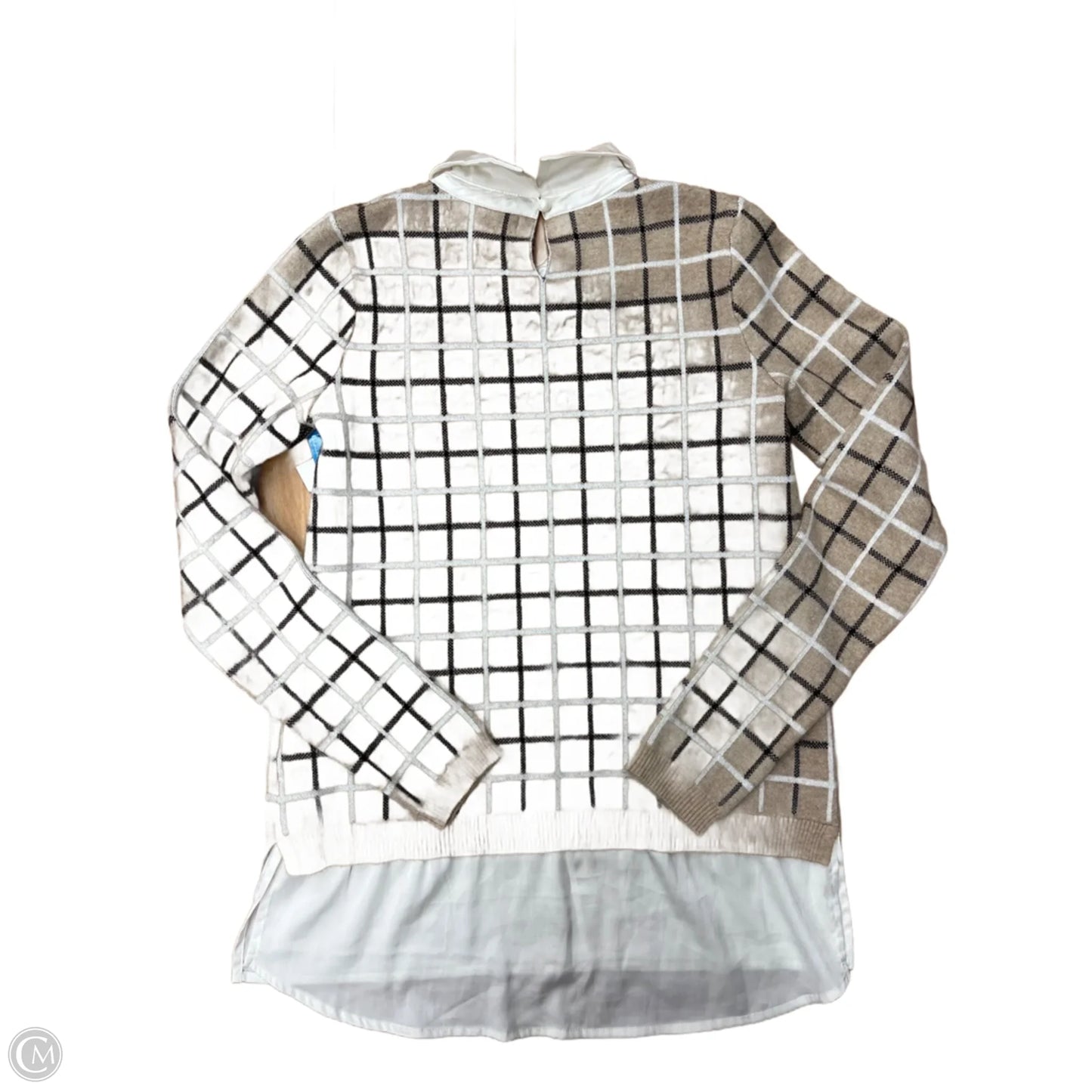 Top Long Sleeve By Tahari In Tan, Size: S