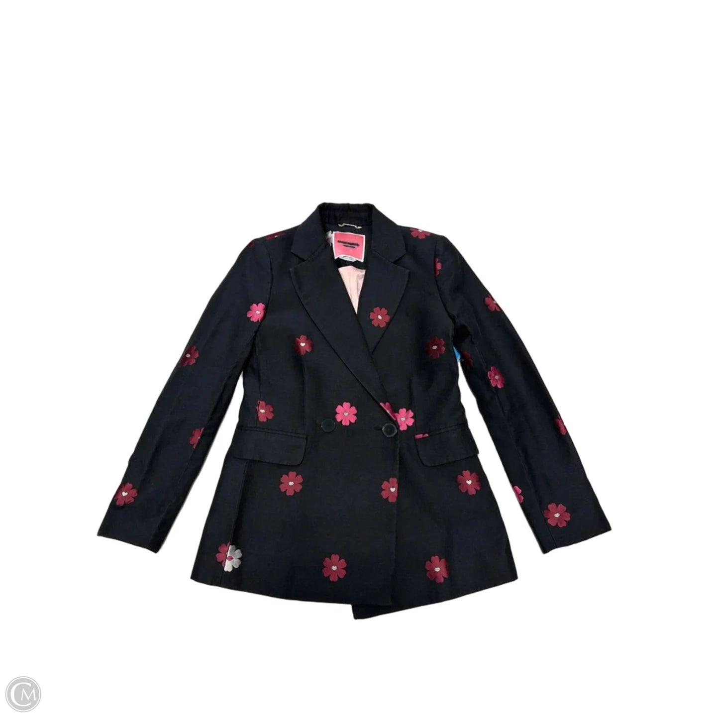Blazer Designer By Kate Spade In Floral Print, Size: Xxs