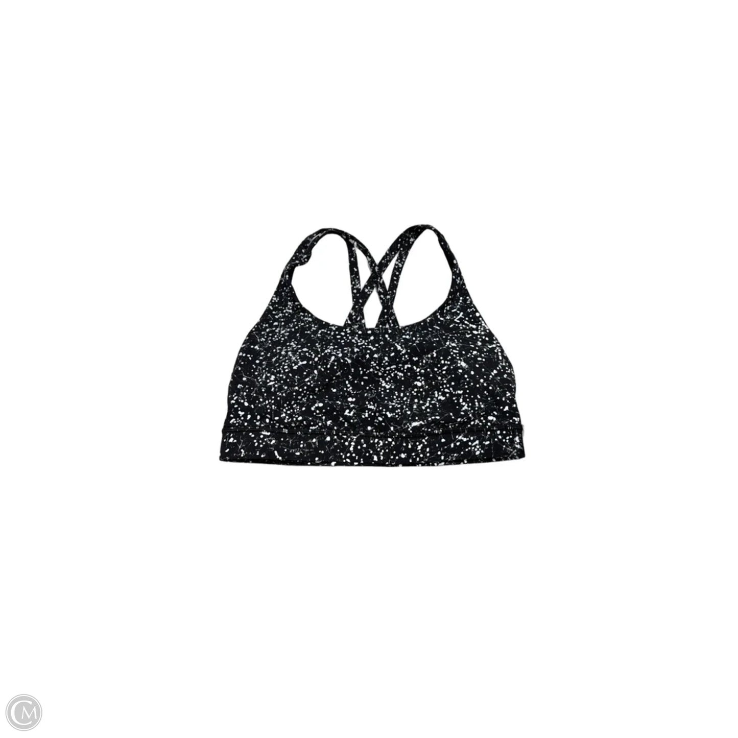 Athletic Bra By Lululemon In Black & White, Size: S