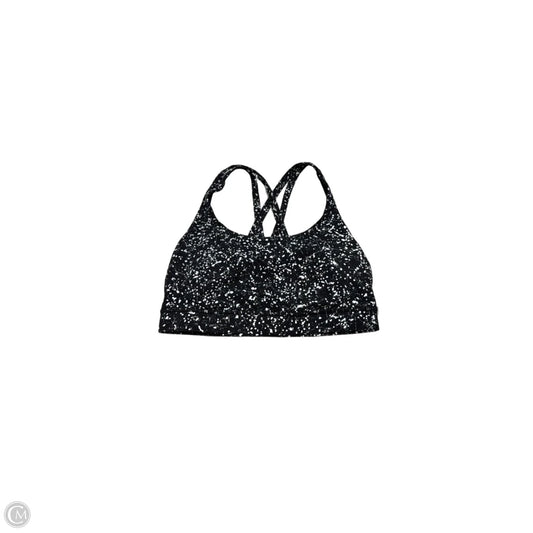 Athletic Bra By Lululemon In Black & White, Size: S