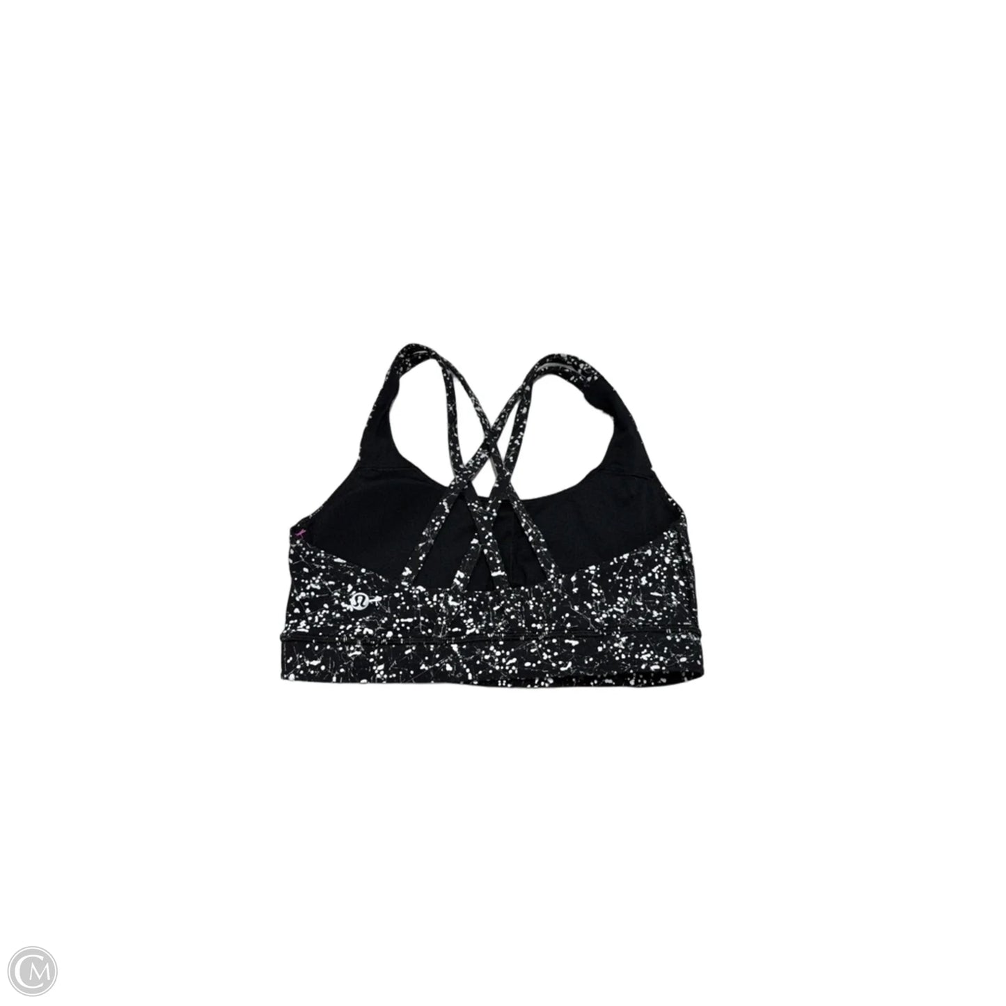 Athletic Bra By Lululemon In Black & White, Size: S