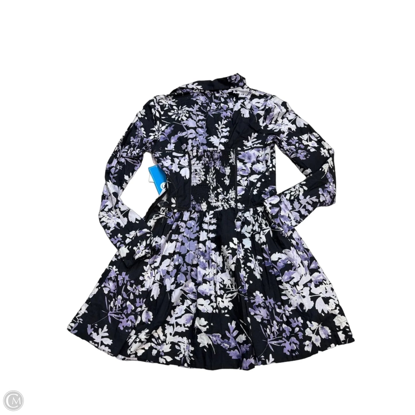 Dress Casual Short By Anthropologie In Black & Purple, Size: S