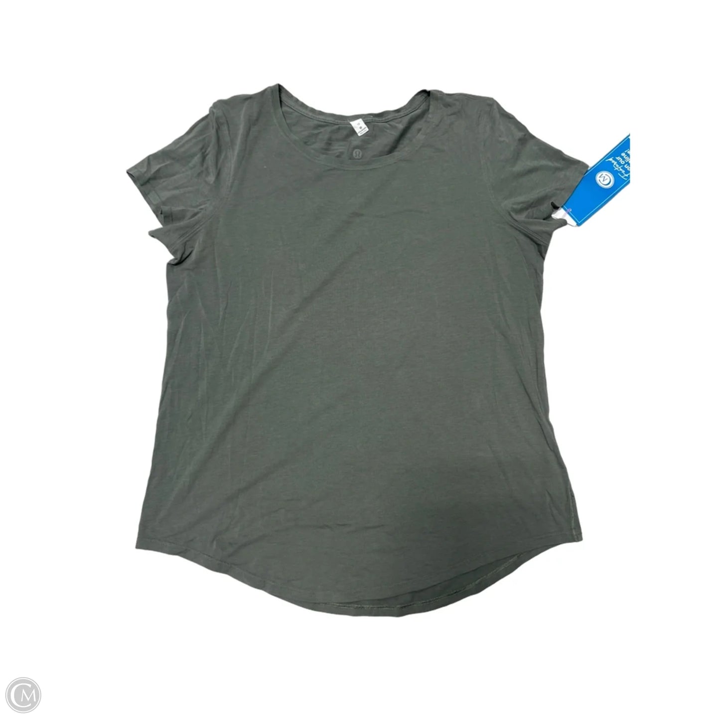 Athletic Top Short Sleeve By Lululemon In Green, Size: M