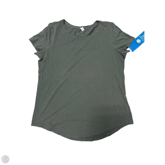 Athletic Top Short Sleeve By Lululemon In Green, Size: M