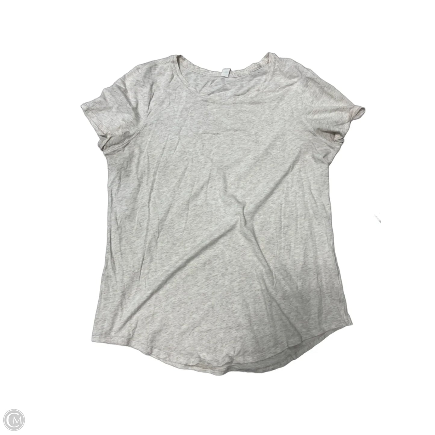 Athletic Top Short Sleeve By Lululemon In Cream, Size: M