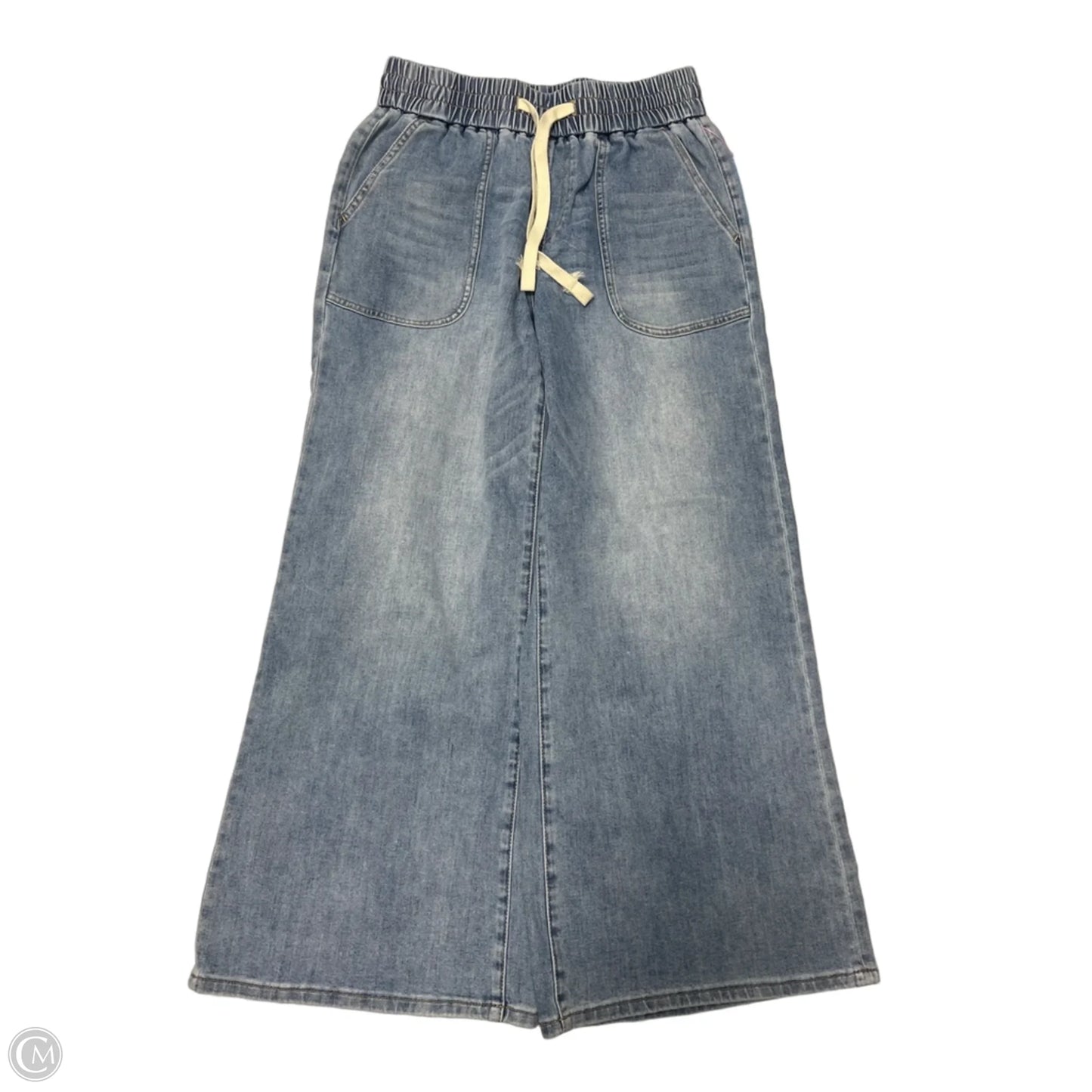 Pants Wide Leg By Oneso In Blue Denim, Size: 10