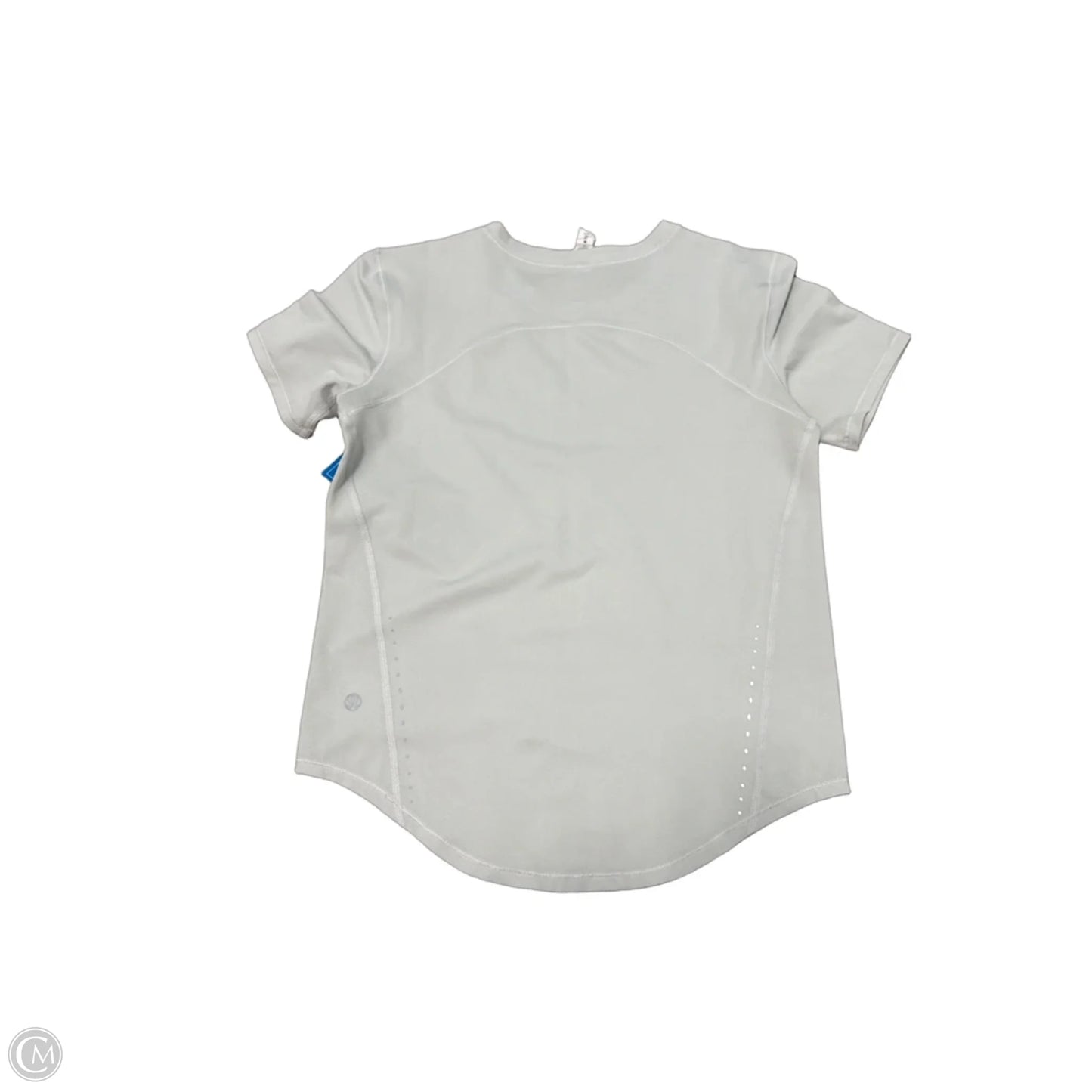 Athletic Top Short Sleeve By Lululemon In Grey, Size: Xs