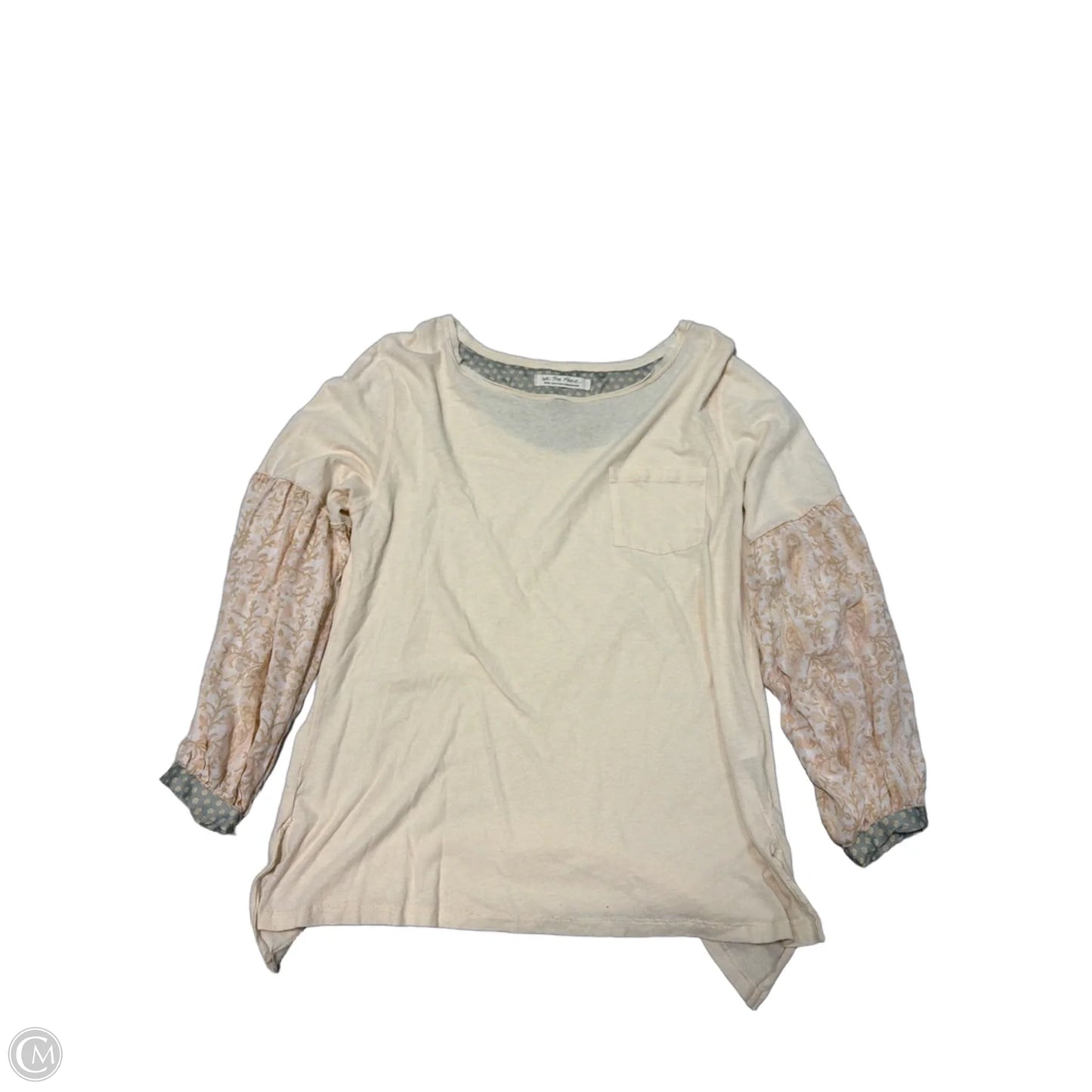 Top Long Sleeve By Free People In Cream, Size: S