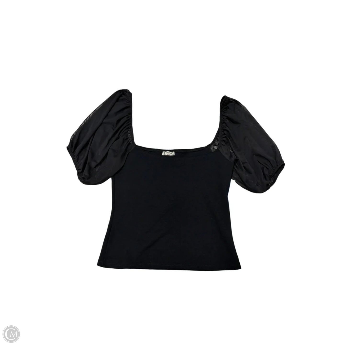 Top Short Sleeve By Free People In Black, Size: Sp