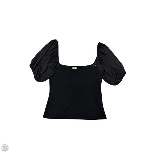 Top Short Sleeve By Free People In Black, Size: Sp