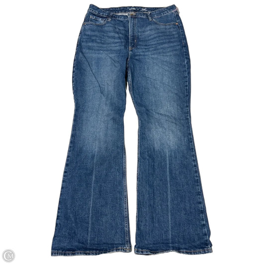 Jeans Flared By Old Navy In Blue Denim, Size: 16