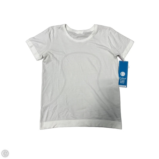 Athletic Top Short Sleeve By Lululemon In White, Size: S