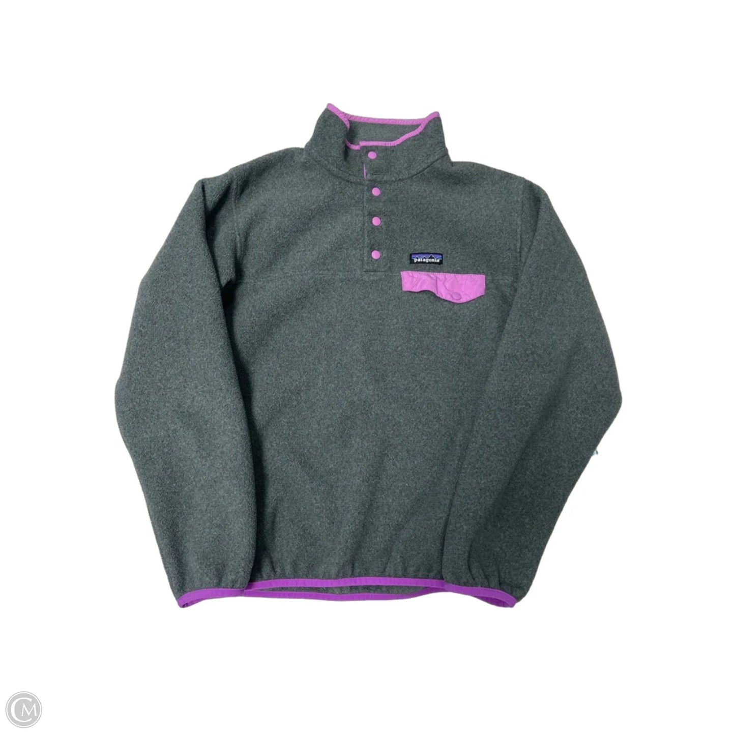 Sweatshirt Collar By Patagonia In Grey, Size: M