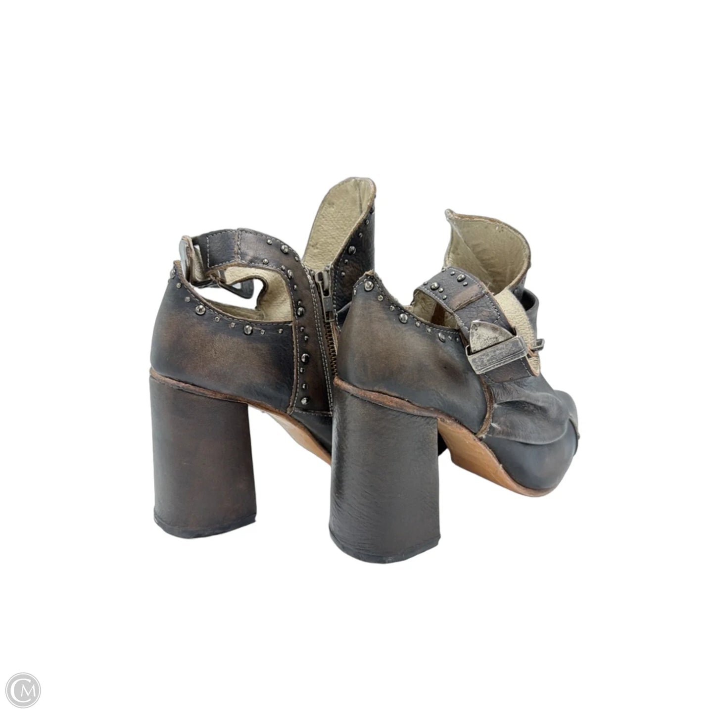 Shoes Heels Block By Freebird In Brown, Size: 9