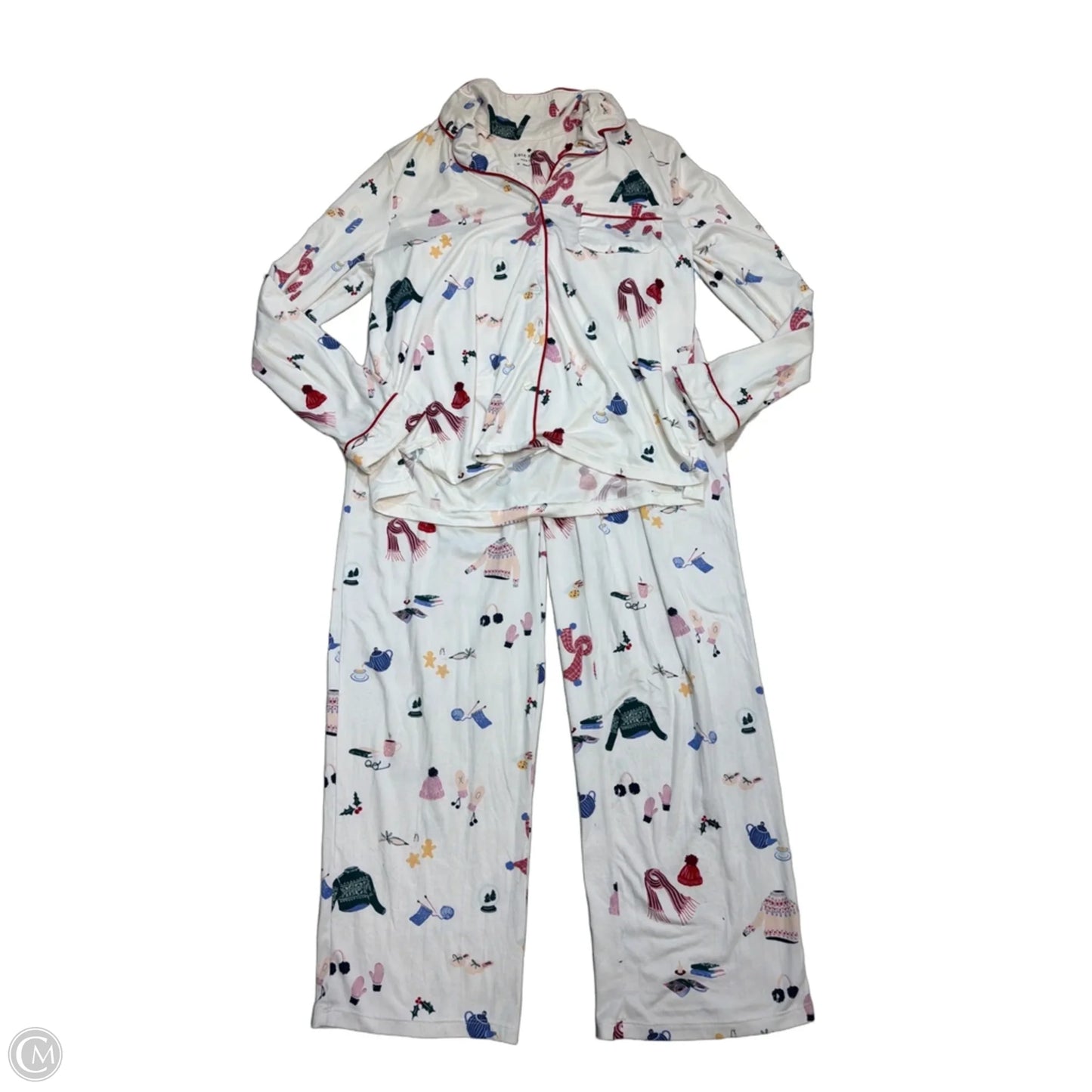 Pajamas Designer By Kate Spade In White, Size: M
