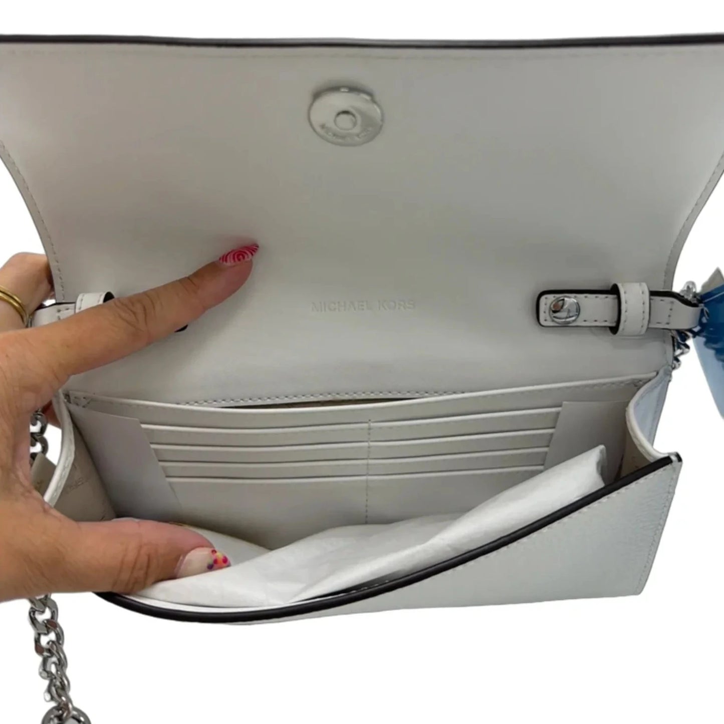 New! Michael Kors Carson Wallet on a Chain Designer Crossbody