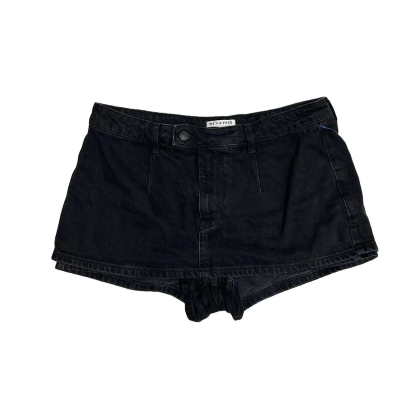 Skort / Skirt Mini / Short By Free People In Black Denim, Size: 12