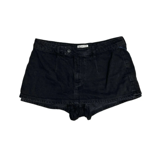Skort / Skirt Mini / Short By Free People In Black Denim, Size: 12