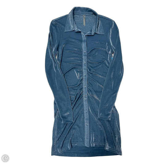 Dress Casual Midi By Anthropologie In Blue, Size: L