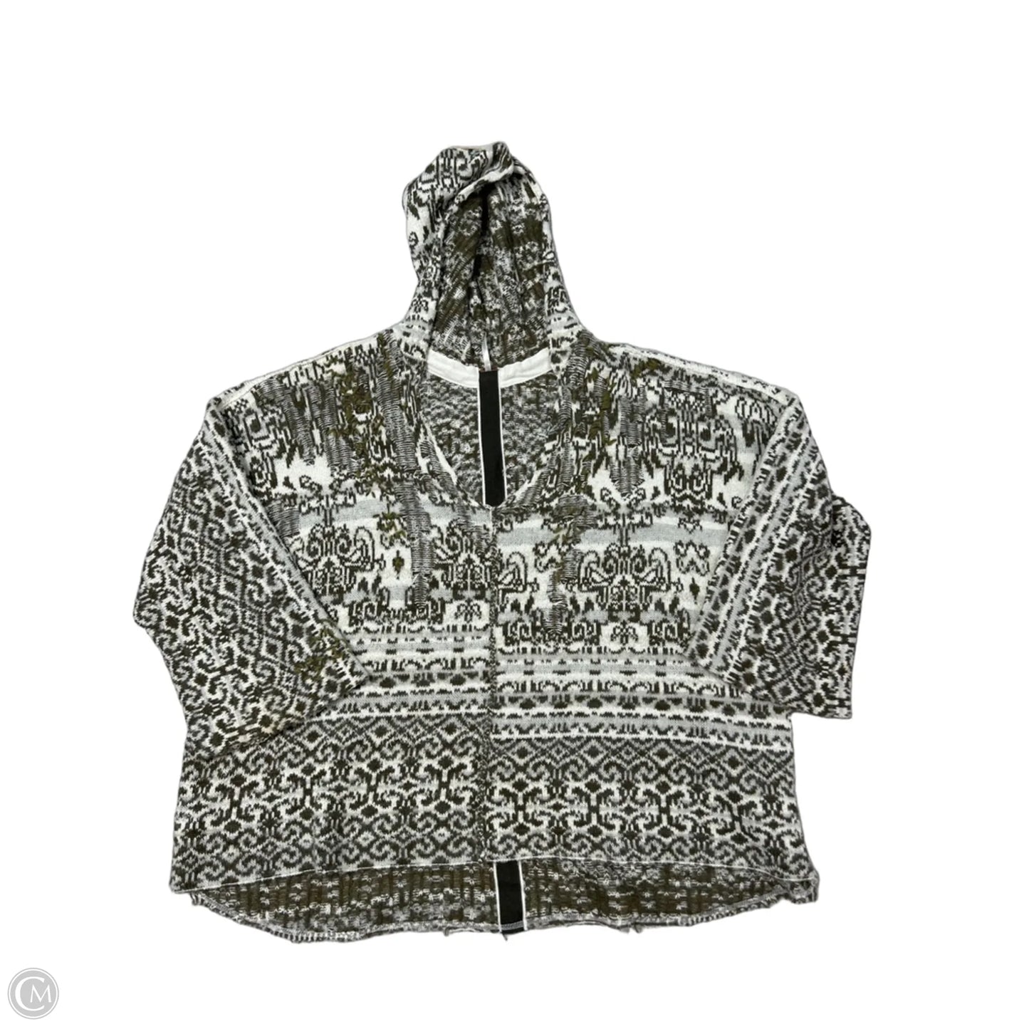 Sweater By Free People In Green & White, Size: L