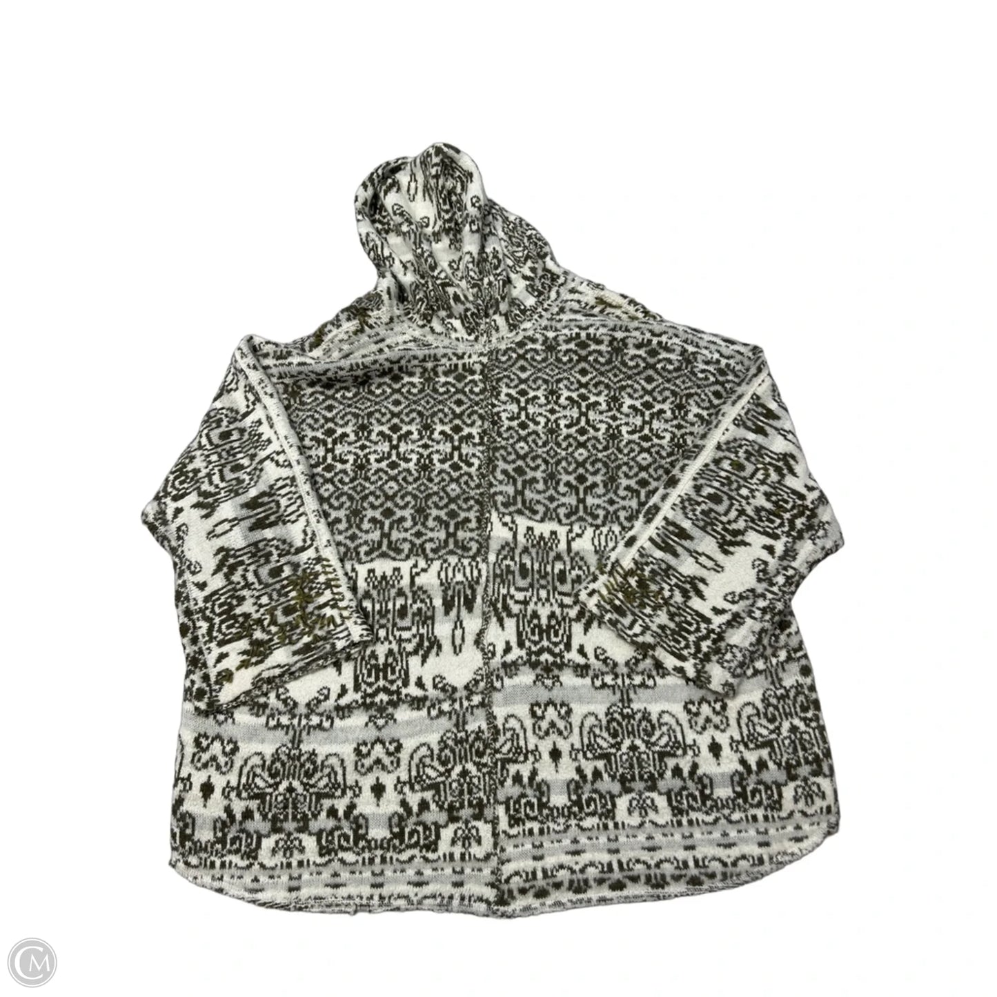 Sweater By Free People In Green & White, Size: L