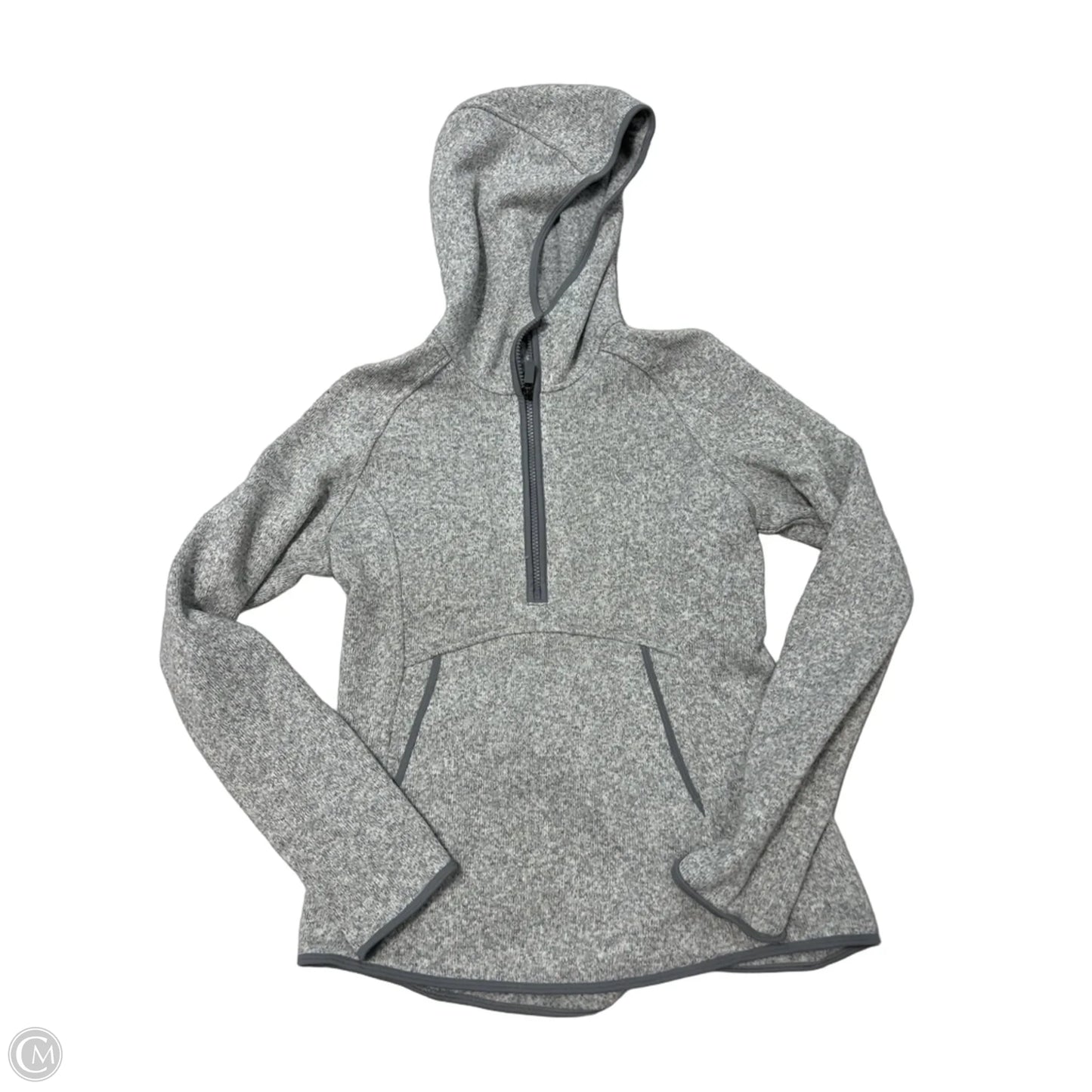 Hoodie 1/2 Zip Pullover By Lululemon In Grey, Size: S