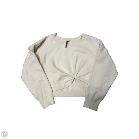 Top Long Sleeve By Anthropologie In Cream, Size: Mp