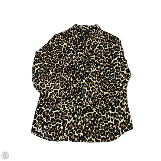 Top Long Sleeve By J. Crew In Animal Print, Size: Xsp